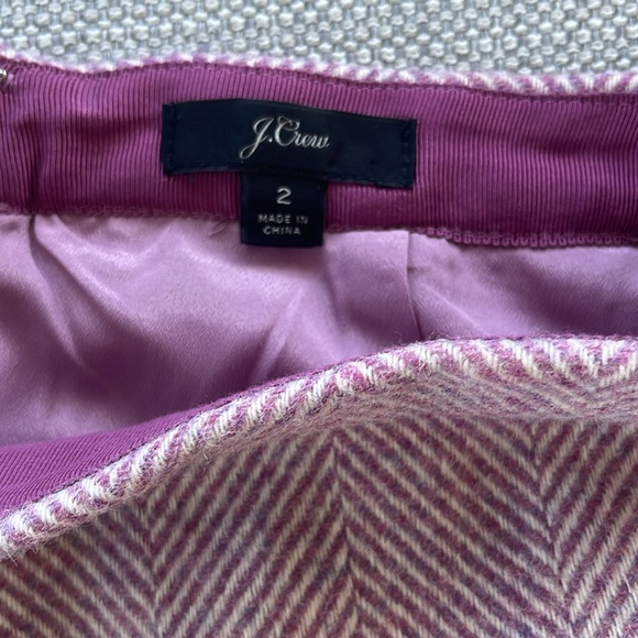 J. Crew lavender s 2 herringbone skirt. Excellent condition. - Picture 2 of 3